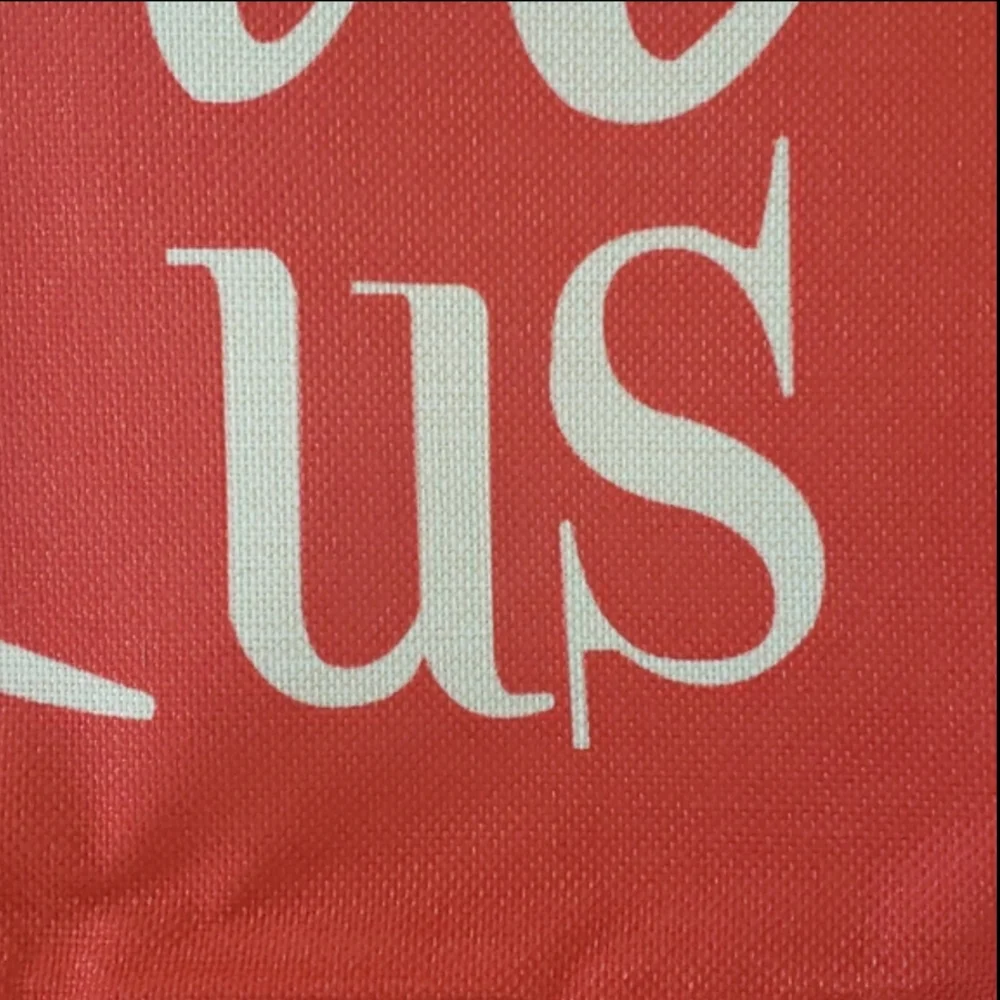 Valentine's Day Pillow Cover I LOVE US Red White 18x18